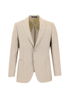 Orta Vizon 4 Drop Relaxed Fit Rahat Kesim Klasik Keten Ceket-Abdullah Ki??l?