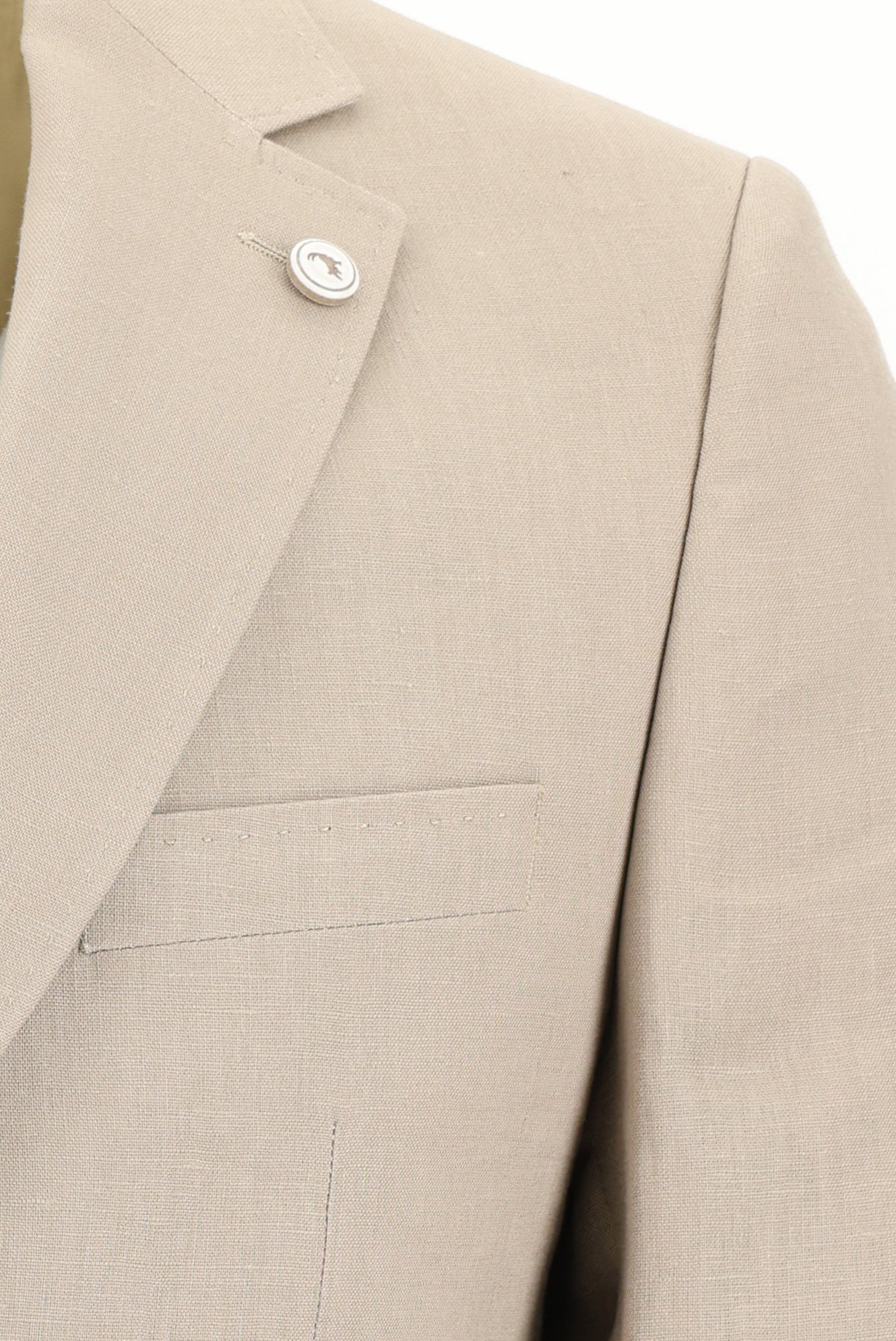 Orta Vizon 4 Drop Relaxed Fit Rahat Kesim Klasik Keten Ceket-Abdullah Ki??l?
