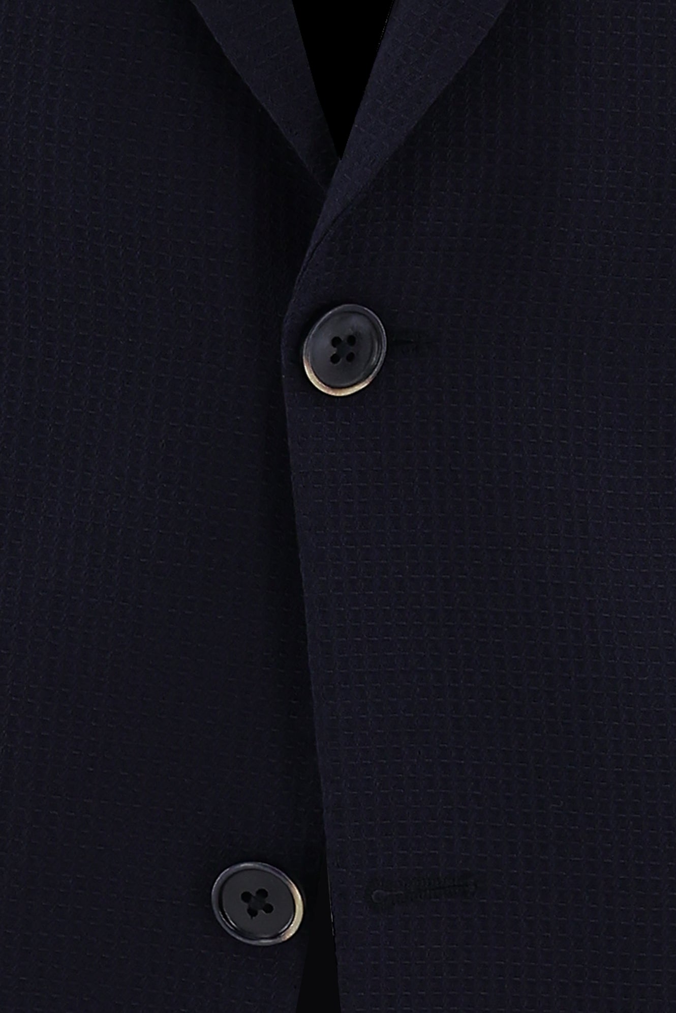 Koyu Lacivert Relaxed Fit Rahat Kesim Yünlü Desenli Ceket