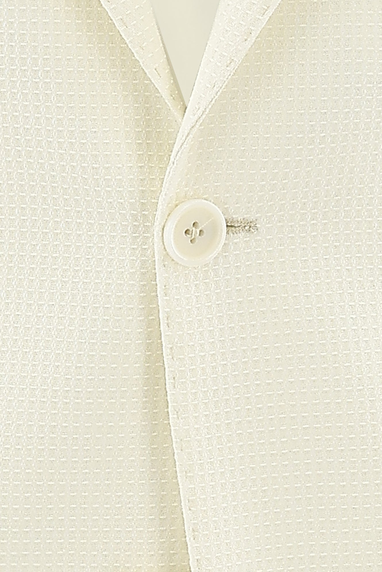 Ekru Regular Fit Yünlü Desenli Ceket