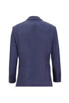 Orta Lacivert 4 Drop Relaxed Fit Rahat Kesim Ku?gözü Keten Ceket-Abdullah Ki??l?