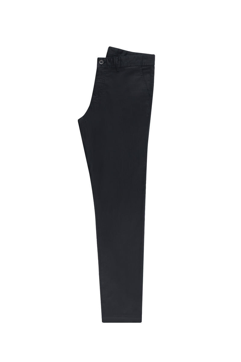 Siyah Slim Fit Dar Kesim Likralı Kanvas / Chino Pantolon