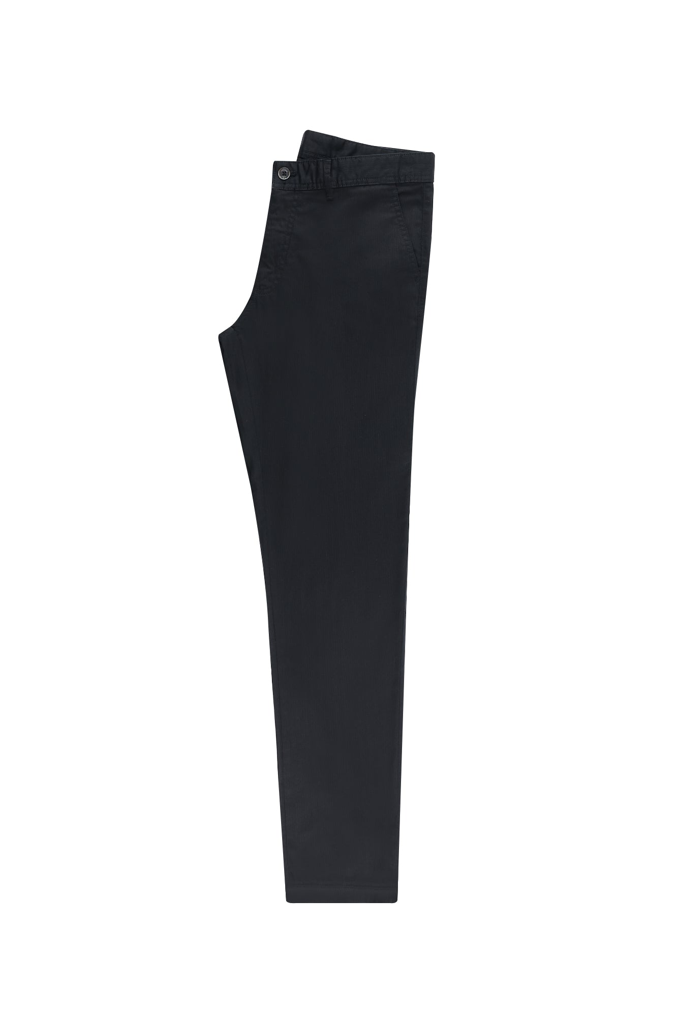 Siyah Slim Fit Dar Kesim Likral? Kanvas / Chino Pantolon-Abdullah Ki??l?