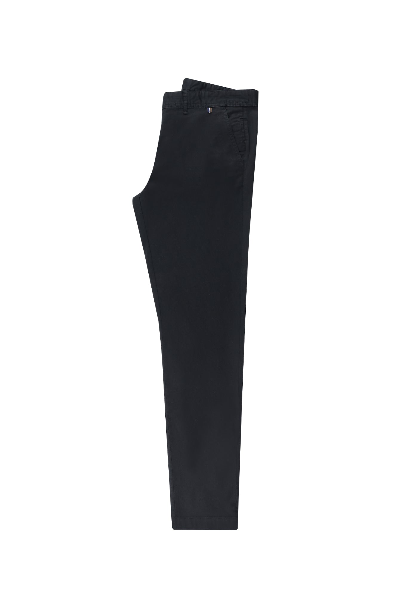 Siyah Slim Fit Dar Kesim Likral? Kanvas / Chino Pantolon-Abdullah Ki??l?