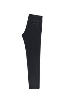 Siyah Regular Fit Likralı Kanvas / Chino Pantolon