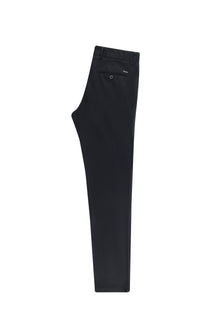 Siyah Slim Fit Dar Kesim Likral? Kanvas / Chino Pantolon-Abdullah Ki??l?