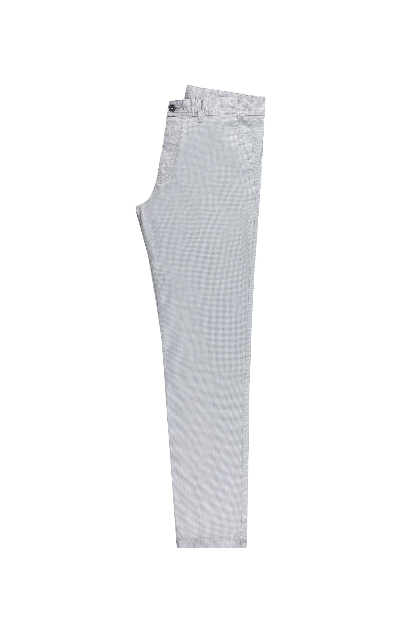 Orta Gri Slim Fit Dar Kesim Likral? Kanvas / Chino Pantolon-Abdullah Ki??l?