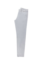 Orta Gri Slim Fit Dar Kesim Likral? Kanvas / Chino Pantolon-Abdullah Ki??l?