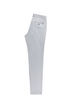 Orta Gri Slim Fit Dar Kesim Likral? Kanvas / Chino Pantolon-Abdullah Ki??l?