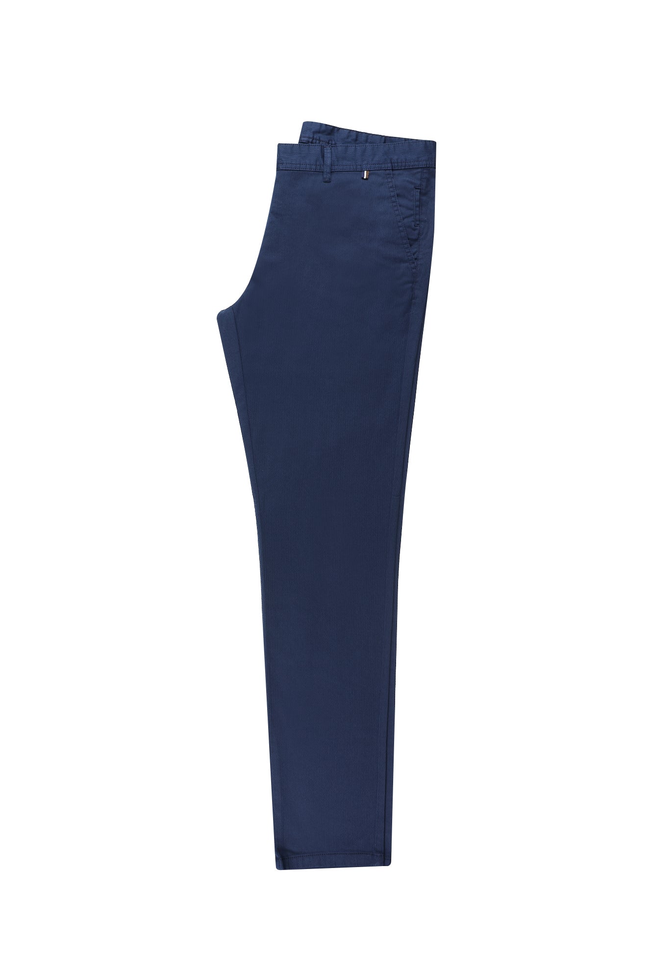 Orta Lacivert Regular Fit Likralı Kanvas / Chino Pantolon