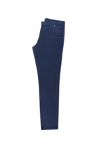 Orta Lacivert Slim Fit Dar Kesim Likral? Kanvas / Chino Pantolon-Abdullah Ki??l?