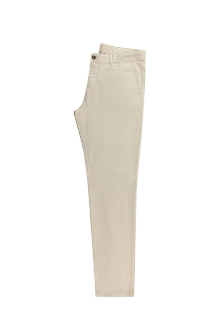 Açık Bej Regular Fit Likralı Kanvas / Chino Pantolon