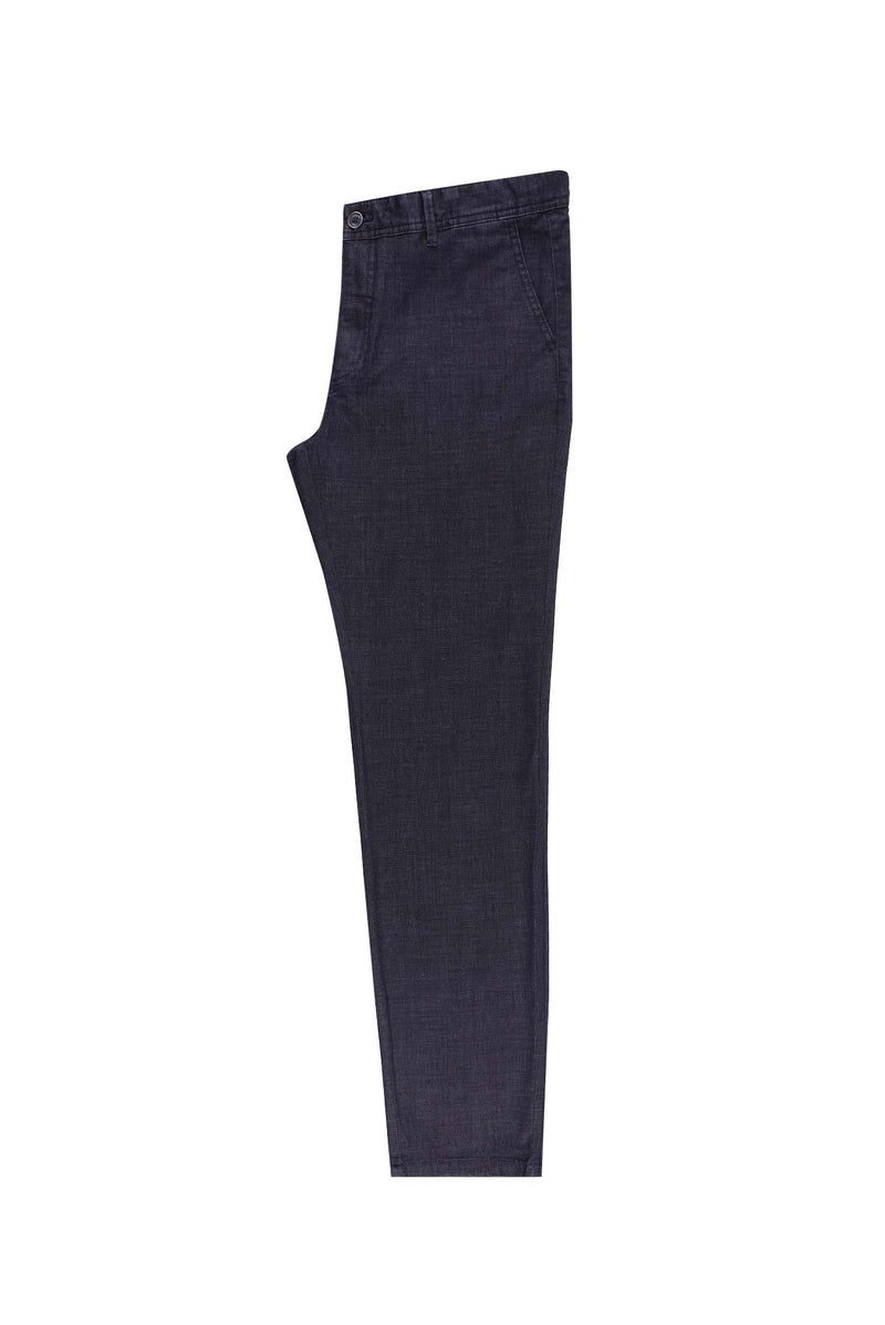 Havacı Mavi Relax Fit Rahat Kesim Likralı Denim Look Pantolon