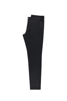 Siyah Regular Fit Likralı Kanvas / Chino Pantolon
