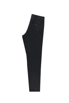 Siyah Regular Fit Likralı Kanvas / Chino Pantolon