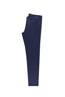 Orta Lacivert Regular Fit Standart Kesim Likral? Kanvas / Chino Pantolon-Abdullah Ki??l?