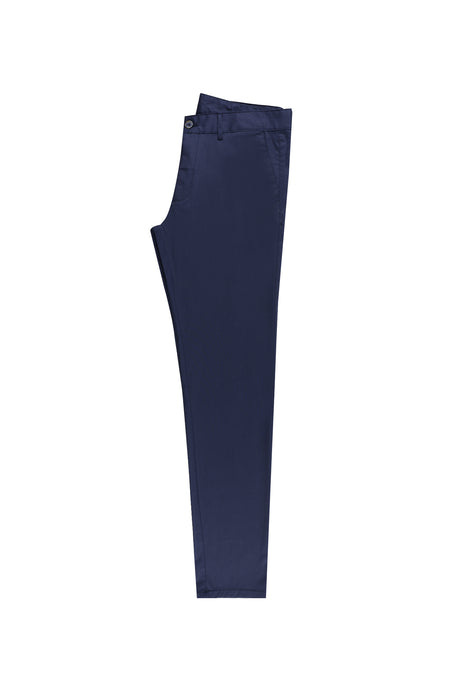 Orta Lacivert Regular Fit Standart Kesim Likral? Kanvas / Chino Pantolon-Abdullah Ki??l?