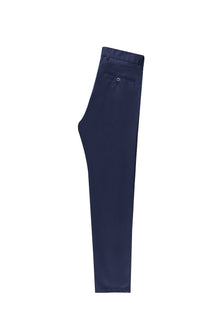 Orta Lacivert Regular Fit Likralı Kanvas / Chino Pantolon