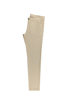 Orta Bej Regular Fit Likralı Kanvas / Chino Pantolon