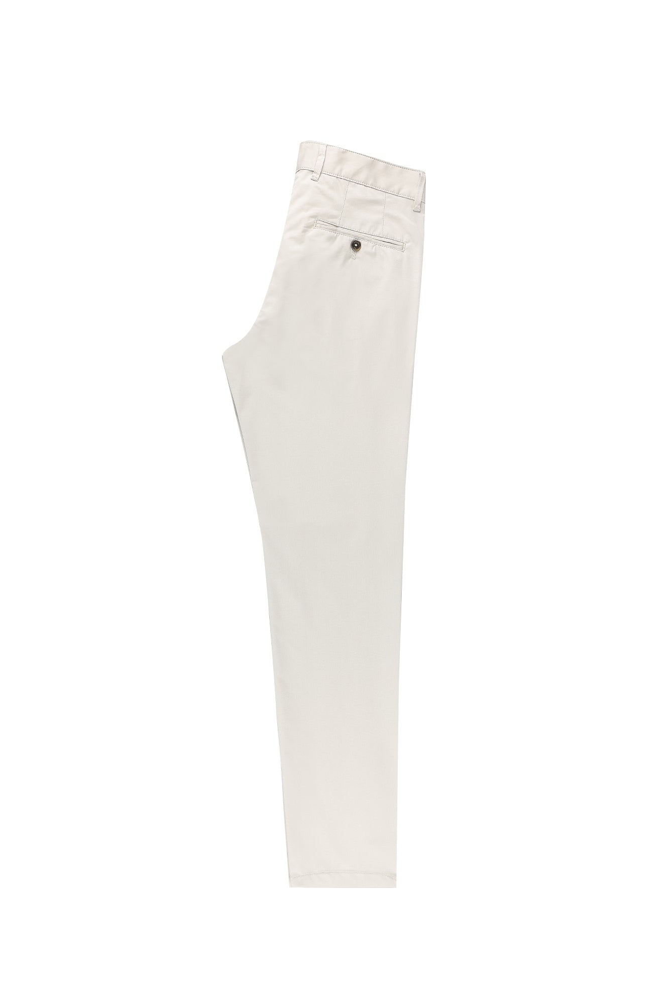 Krem Slim Fit Dar Kesim Likralı Kanvas / Chino Pantolon