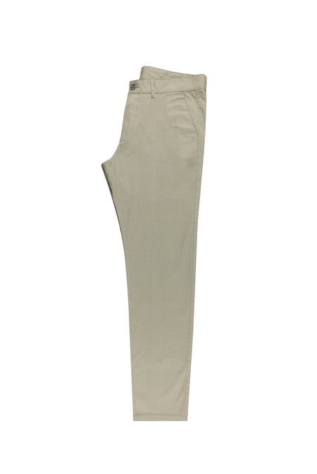 Açık Haki Slim Fit Dar Kesim Likralı Kanvas / Chino Pantolon