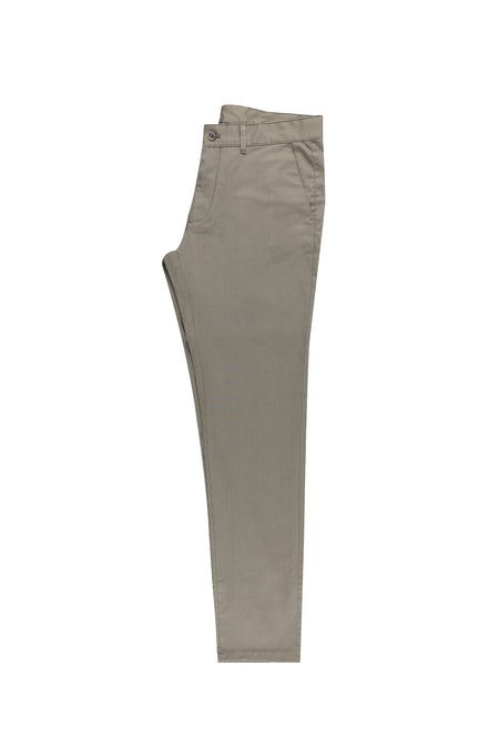 Orta Haki Regular Fit Likralı Kanvas / Chino Pantolon