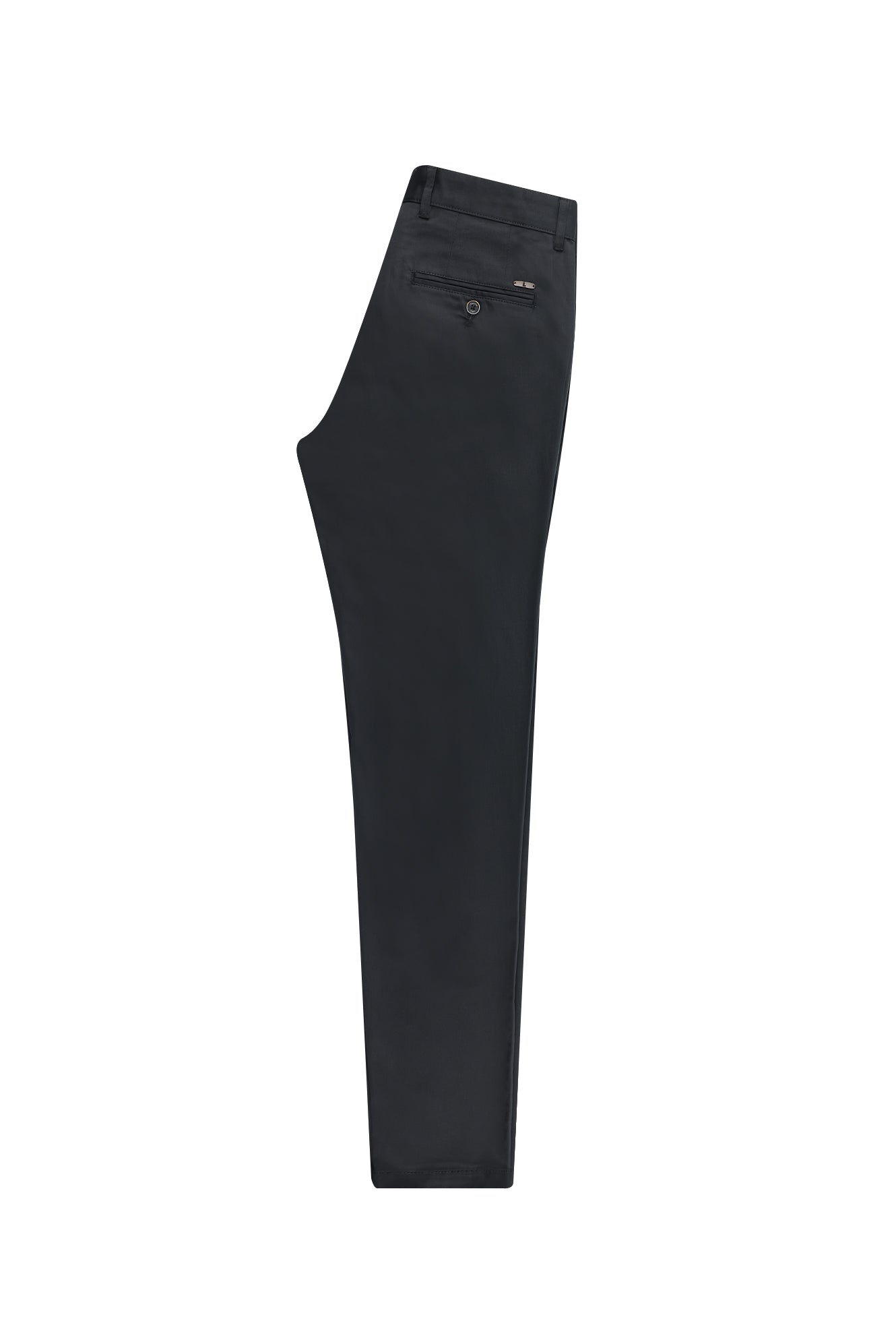 Siyah Slim Fit Dar Kesim Likral? Kanvas / Chino Pantolon-Abdullah Ki??l?
