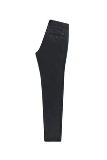 Siyah Slim Fit Dar Kesim Likral? Kanvas / Chino Pantolon-Abdullah Ki??l?