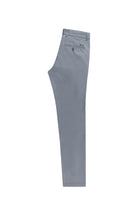 Orta Gri Slim Fit Dar Kesim Likral? Kanvas / Chino Pantolon-Abdullah Ki??l?