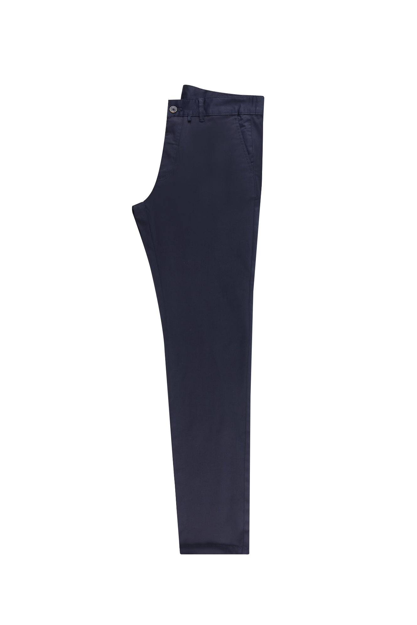 Koyu Lacivert Slim Fit Dar Kesim Likral? Kanvas / Chino Pantolon-Abdullah Ki??l?
