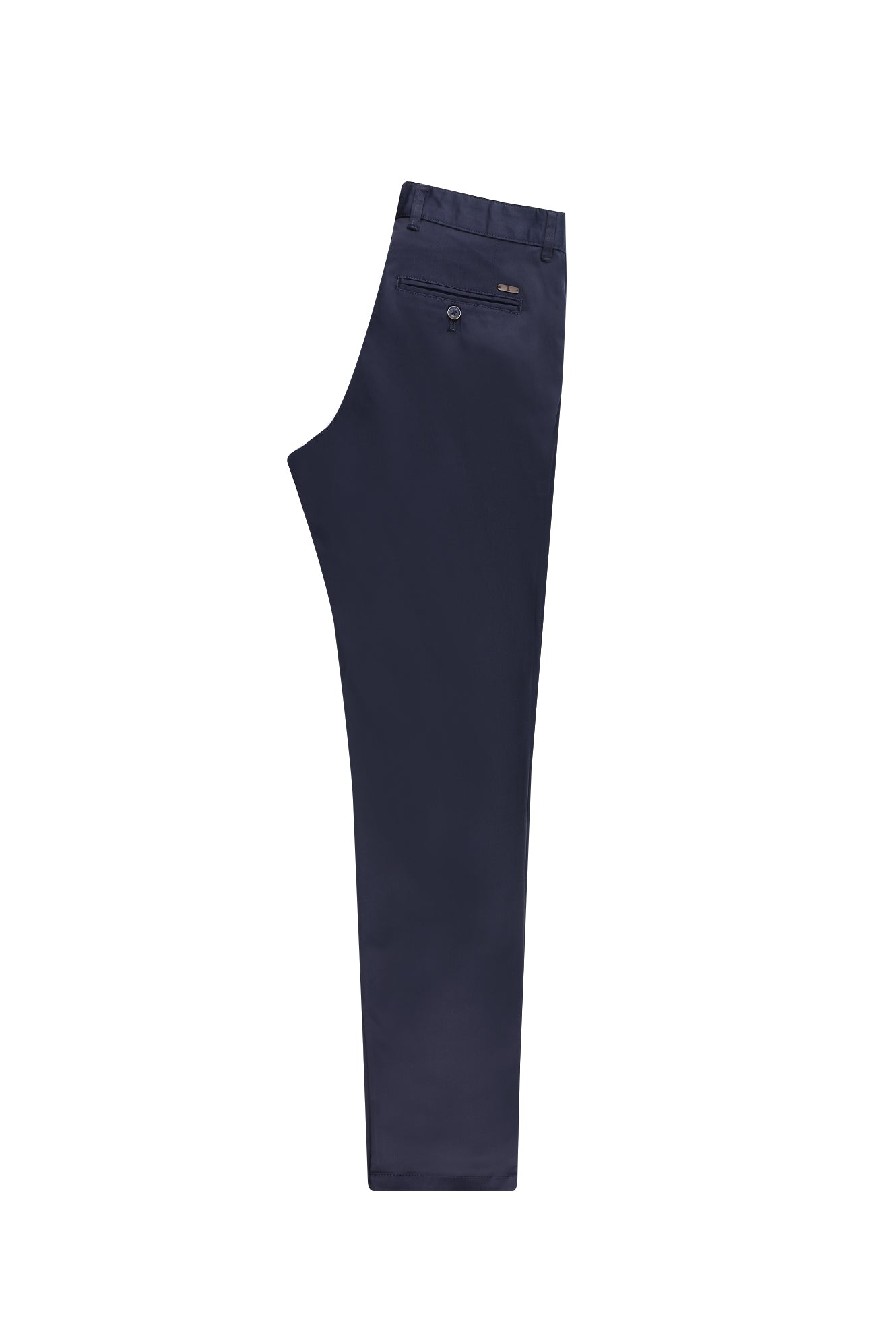 Koyu Lacivert Slim Fit Dar Kesim Likral? Kanvas / Chino Pantolon-Abdullah Ki??l?