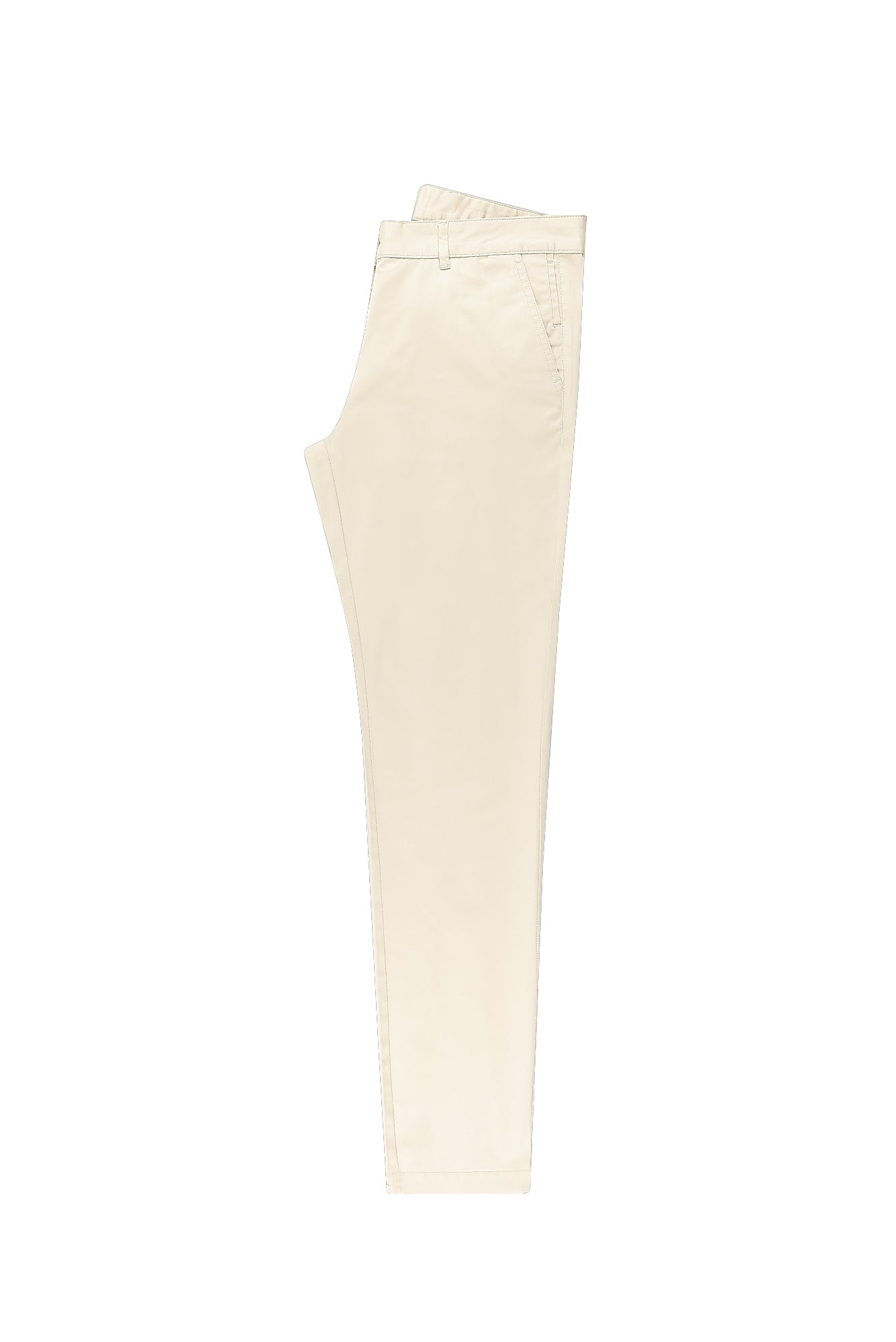 Aç?k Bej Slim Fit Dar Kesim Likral? Kanvas / Chino Pantolon-Abdullah Ki??l?