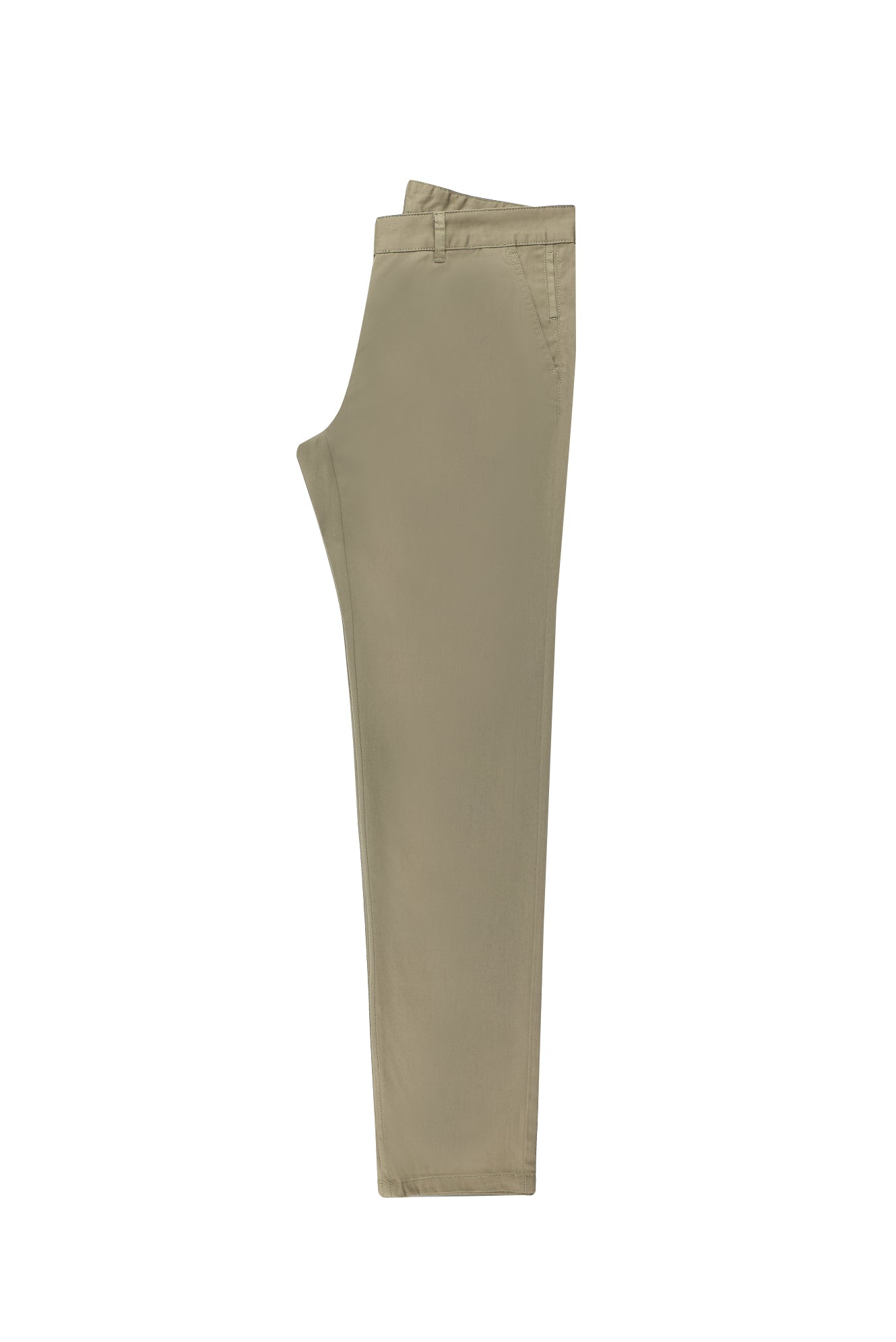 Aç?k Haki Slim Fit Dar Kesim Likral? Kanvas / Chino Pantolon-Abdullah Ki??l?
