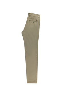 Aç?k Haki Slim Fit Dar Kesim Likral? Kanvas / Chino Pantolon-Abdullah Ki??l?
