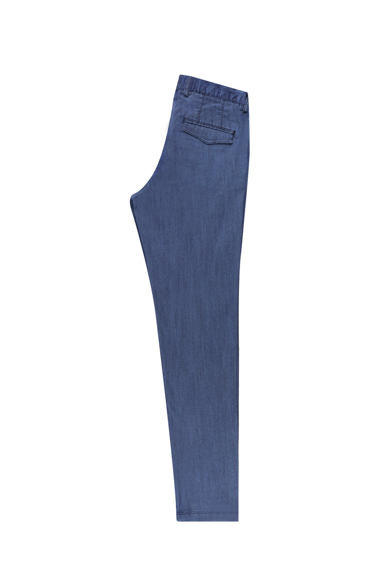 İndigo Regular Fit Likralı Kanvas / Chino Pantolon