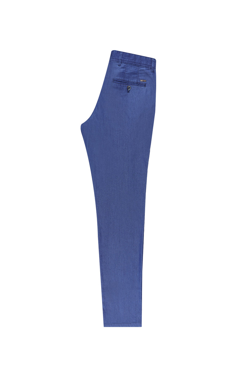İndigo Regular Fit Likralı Kanvas / Chino Pantolon