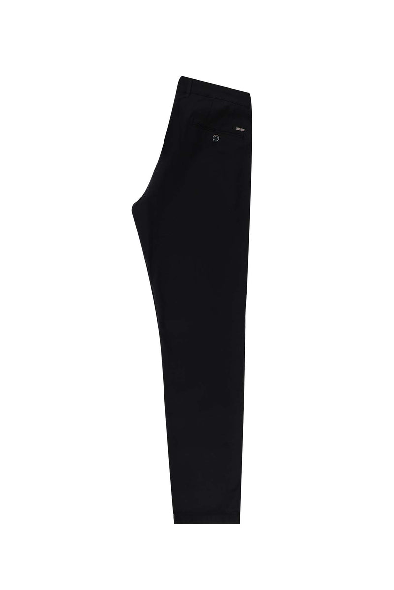 Siyah Likralı Kanvas / Chino Pantolon