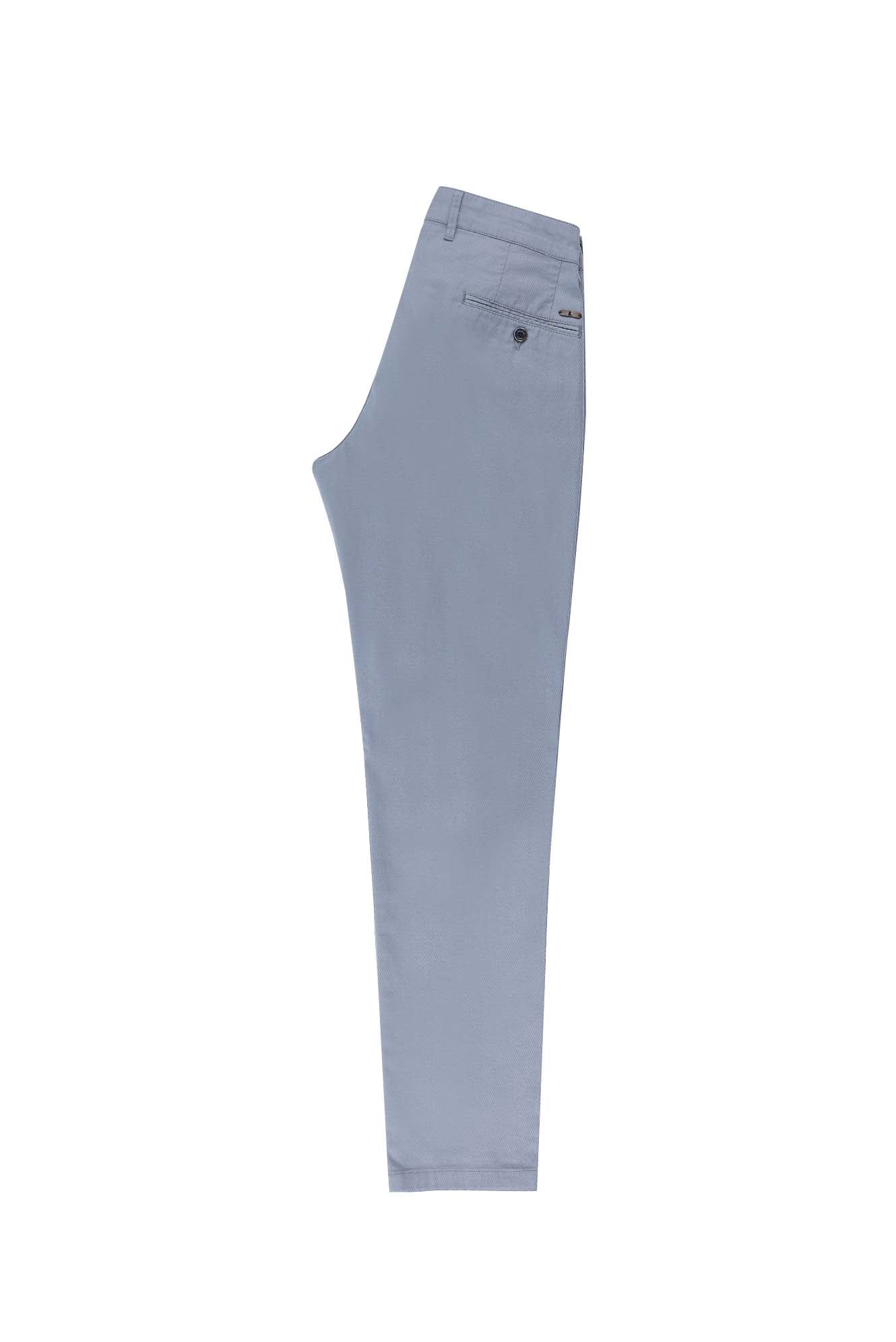 Uçuk Mavi Regular Fit Likralı Kanvas / Chino Pantolon