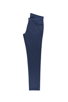 Orta Lacivert Slim Fit Dar Kesim Likral? Kanvas / Chino Pantolon-Abdullah Ki??l?