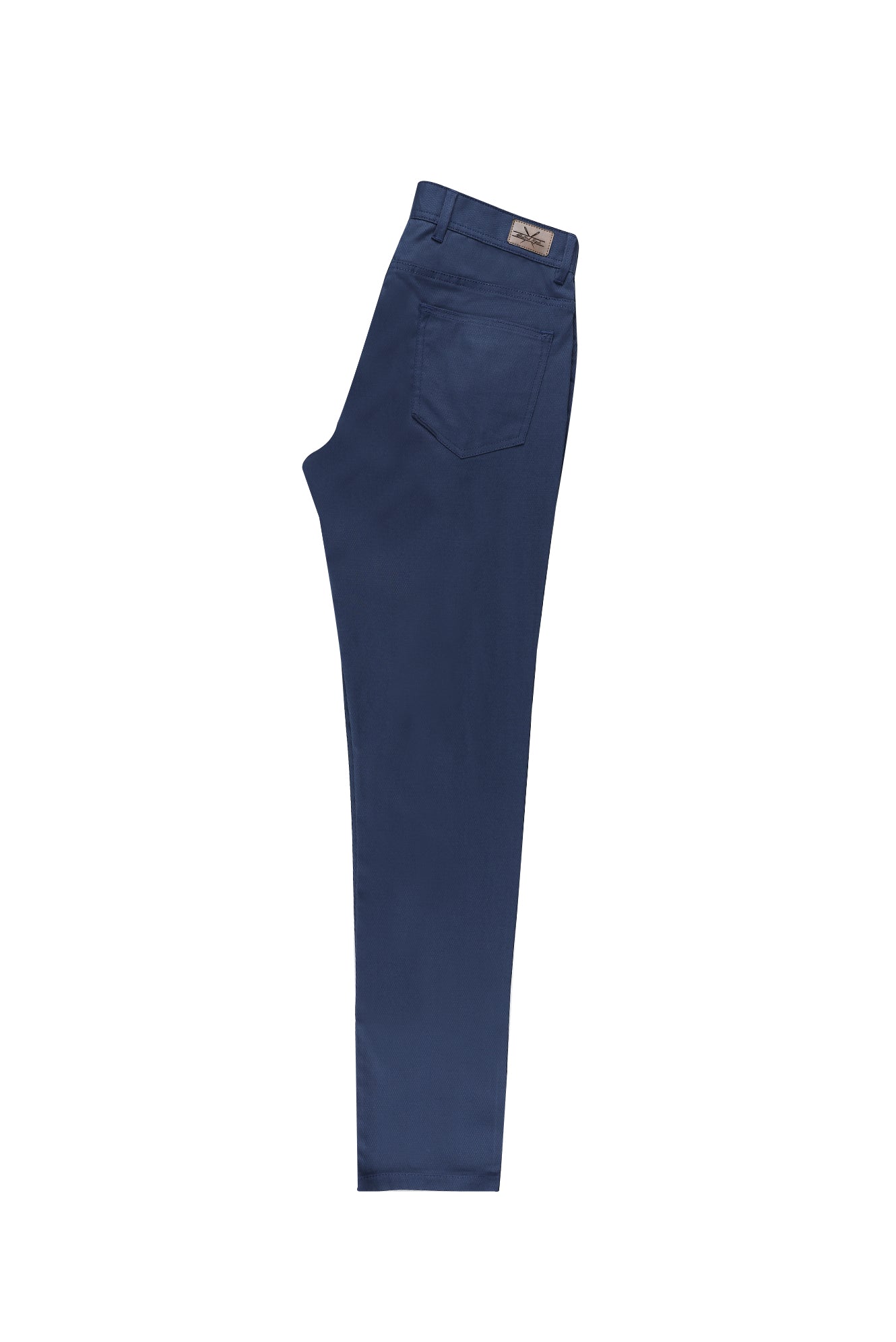 Orta Lacivert Slim Fit Dar Kesim Likral? Kanvas / Chino Pantolon-Abdullah Ki??l?