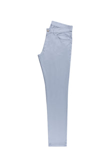 Uçuk Mavi Slim Fit Dar Kesim Likral? Kanvas / Chino Pantolon-Abdullah Ki??l?