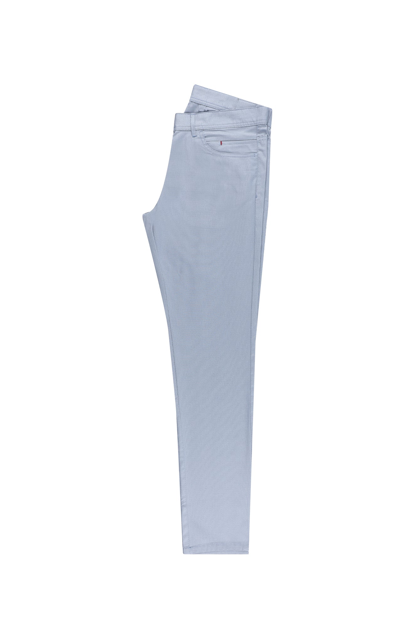 Uçuk Mavi Slim Fit Dar Kesim Likral? Kanvas / Chino Pantolon-Abdullah Ki??l?