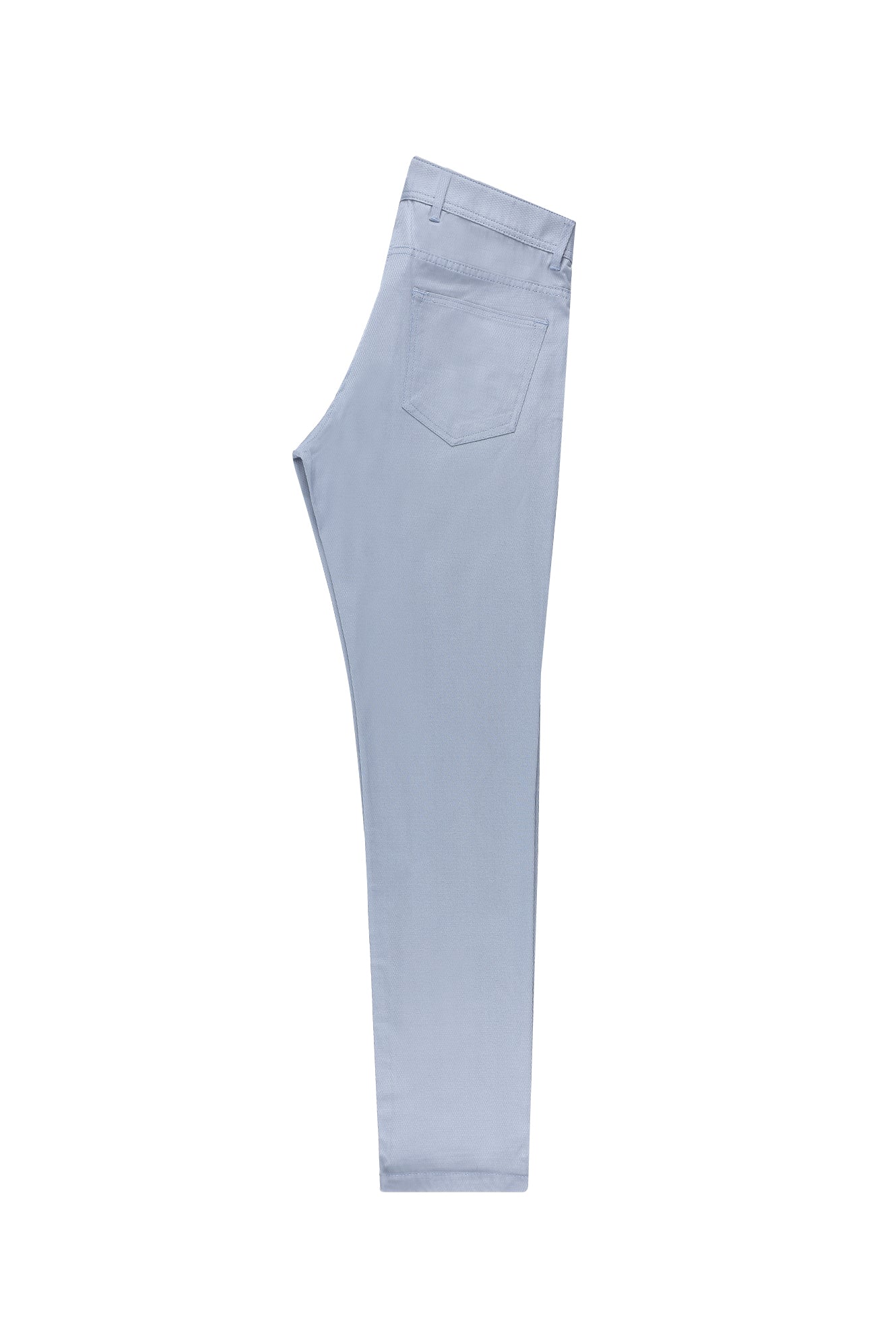 Uçuk Mavi Slim Fit Dar Kesim Likral? Kanvas / Chino Pantolon-Abdullah Ki??l?