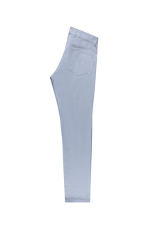 Uçuk Mavi Slim Fit Dar Kesim Likral? Kanvas / Chino Pantolon-Abdullah Ki??l?