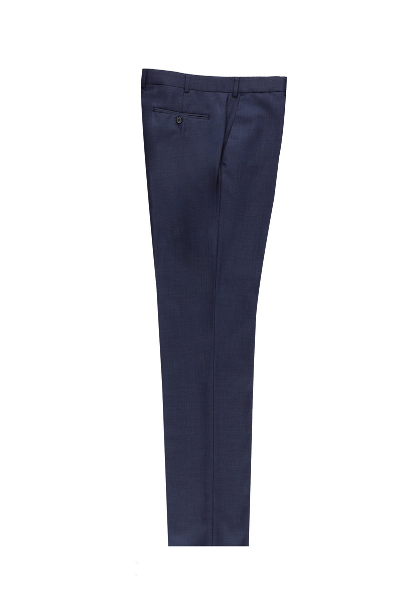 Açık Lacivert Regular Fit Yünlü Klasik Kumaş Pantolon