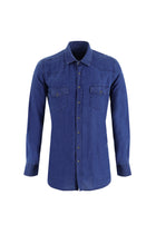 Açık Lacivert Uzun Kol Regular Fit Denim Gömlek