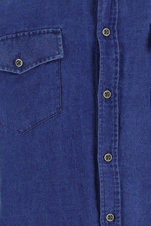 Açık Lacivert Uzun Kol Regular Fit Denim Gömlek