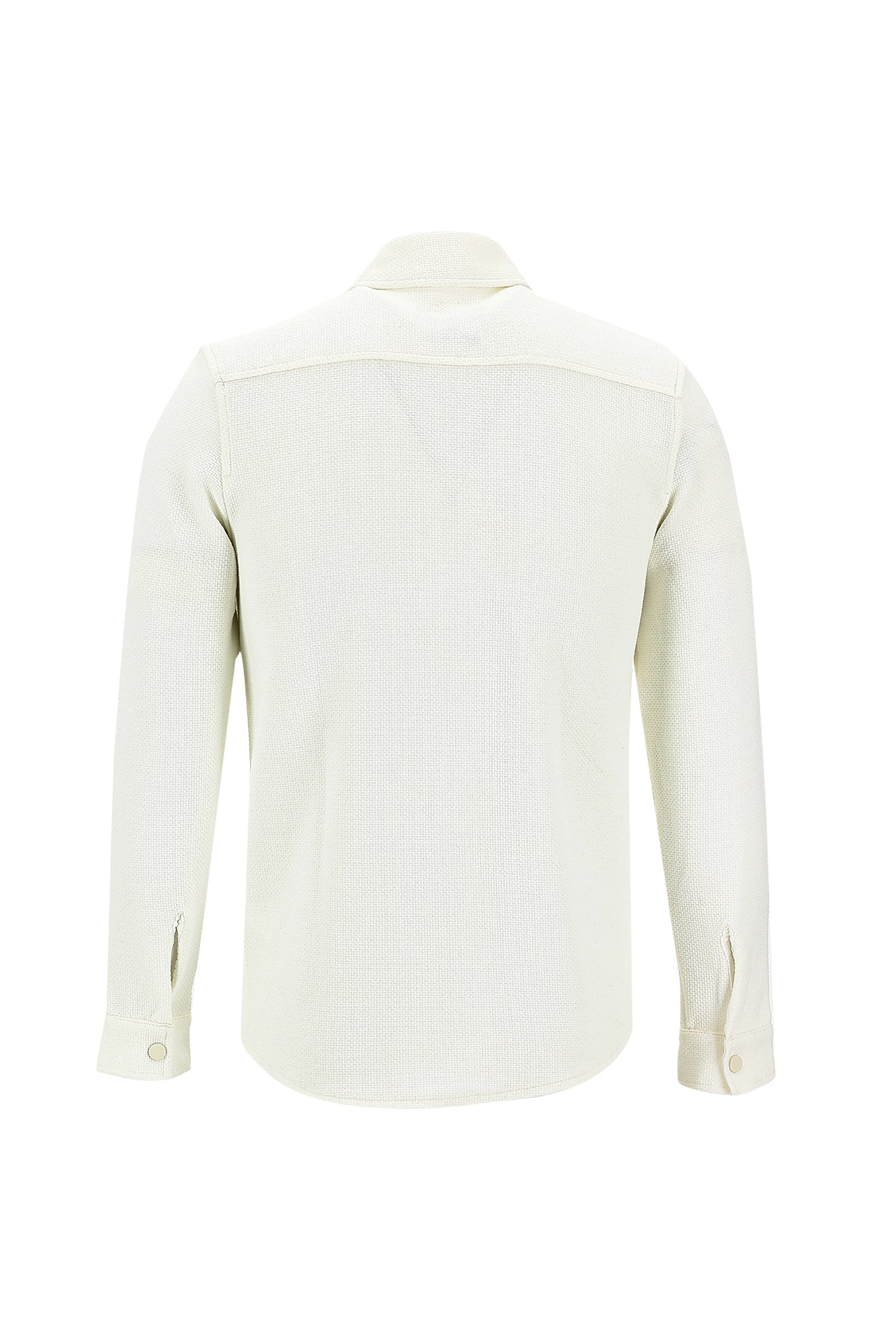 Ekru Slim Fit Dar Kesim Desenli Shacket Gömlek / Mont