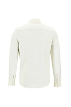 Ekru Slim Fit Dar Kesim Desenli Shacket Gömlek / Mont