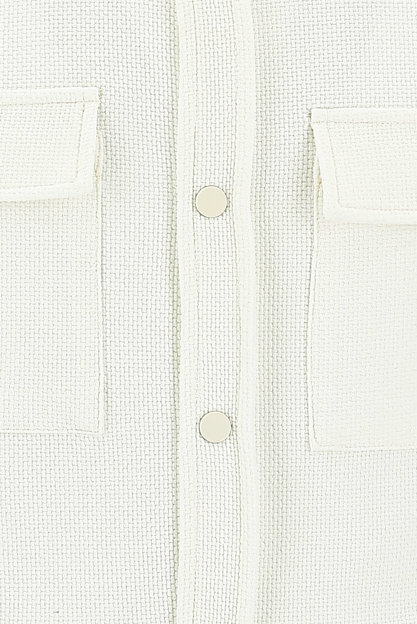 Ekru Slim Fit Dar Kesim Desenli Shacket Gömlek / Mont